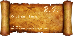 Ruttner Imre névjegykártya