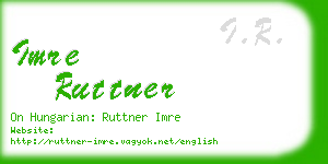 imre ruttner business card